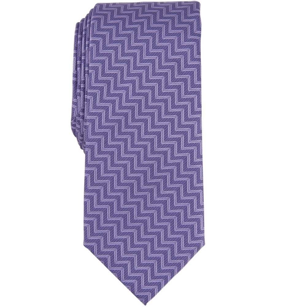 Alfani Men Donovan Zig-Zag Tie Lilac